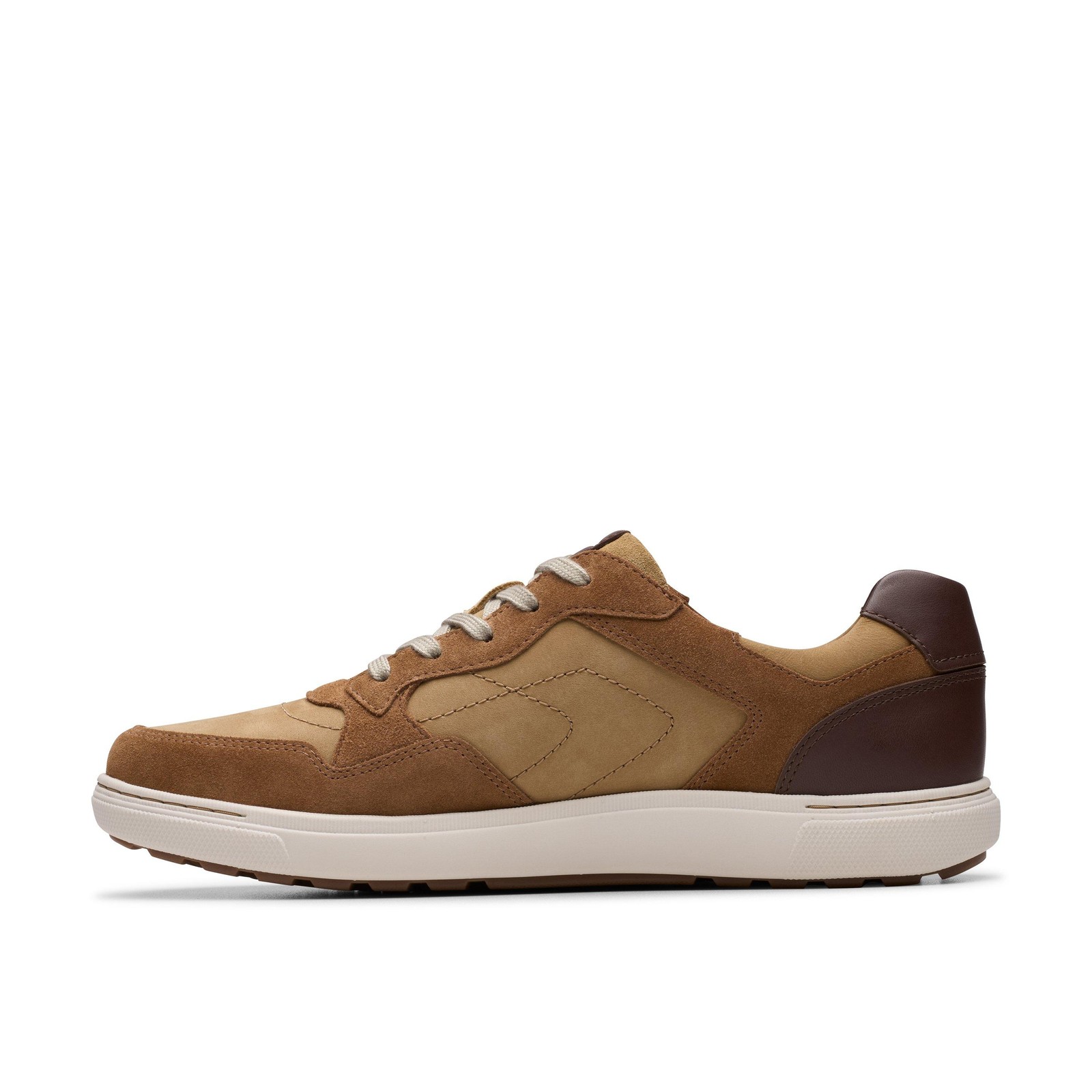 Clarks Mens Mapstone Sport Brown Leather Casual Shoes