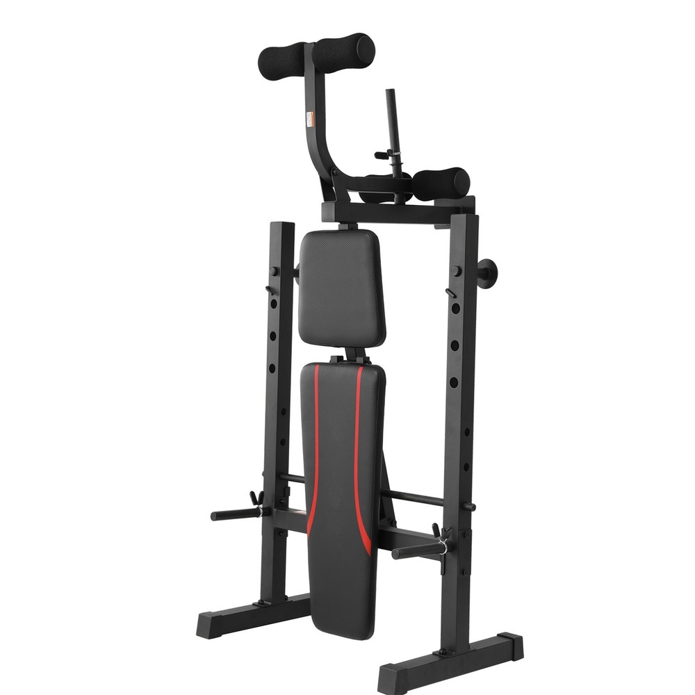 Foldable Weight Bench for Home Gym Adjustable Barbell Rack Leg Developer 600LBS
