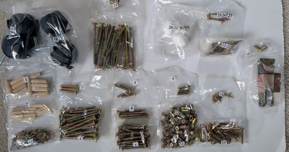 Hardware Kit For Crib, Bed Frame, Bunk Bed