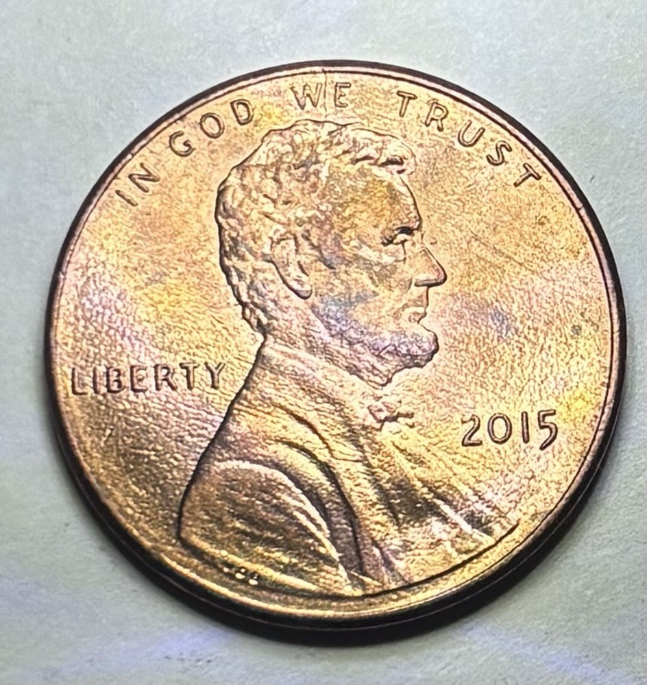 💥 2015 P Lincoln Cent Obverse Die Crack ERROR