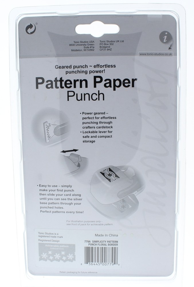 Tonic Studios Simplicity Pattern Paper Punch Floral Border Daisy Trim