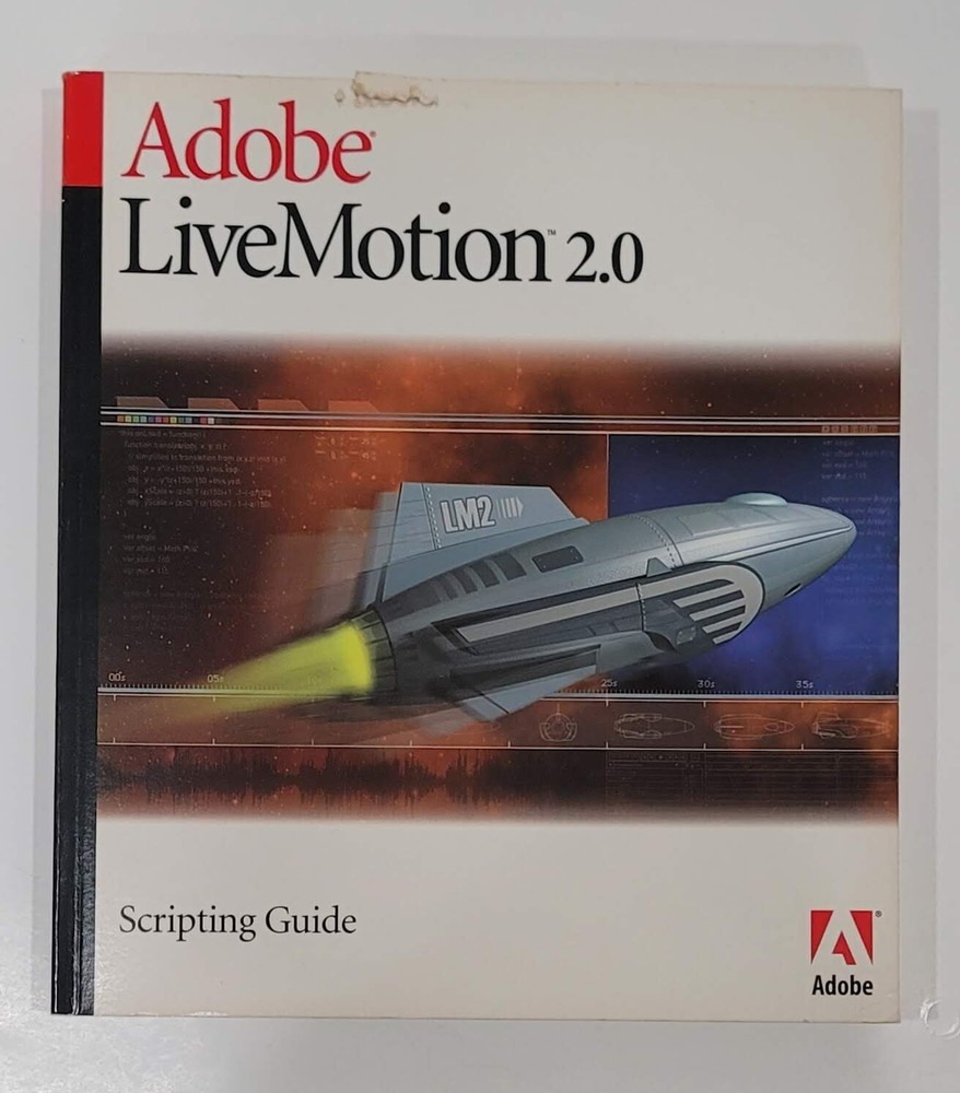 Adobe LiveMotion 2.0 Software Windows-Mac W/Serial # & User Guide & Scripting