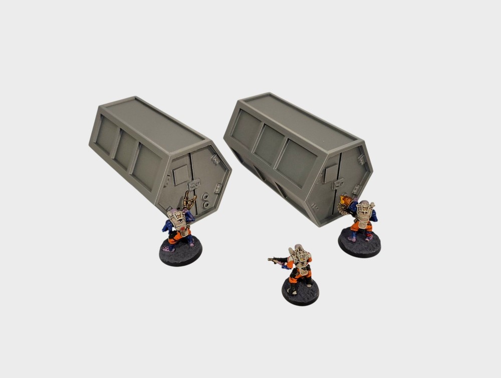 3D Printed Terrain Sci-Fi Cargo Container Perfect For Warhammer 40K Or Kill Team