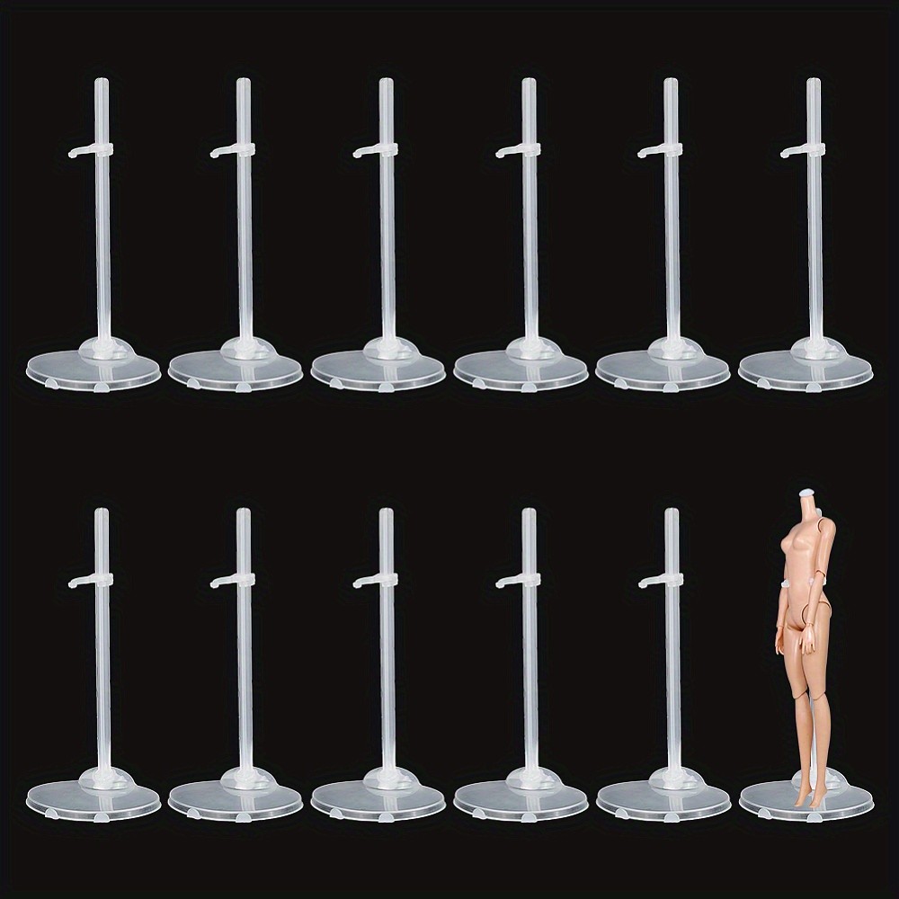 1set Transparent Plastic Adjustable Standing Bracket /Action Figure Mini Display