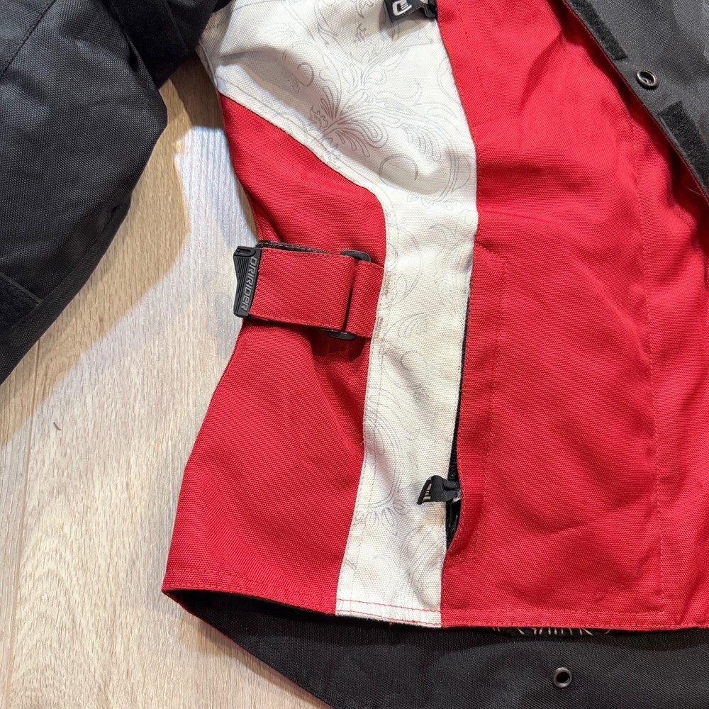 Dririder Motorcycle Jacket Women’s 10 Red+ White Lined