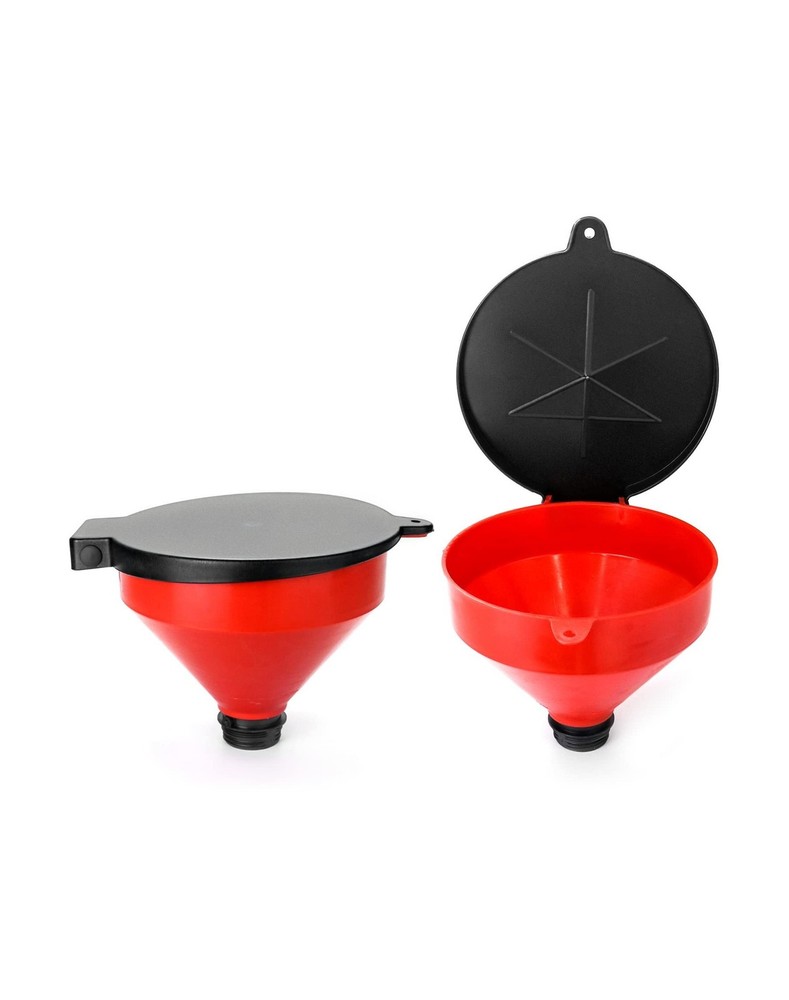 QWORK 4 Quart Lockable Drum Funnel with Removable Screen Filter, 2" BSP Adapt...
