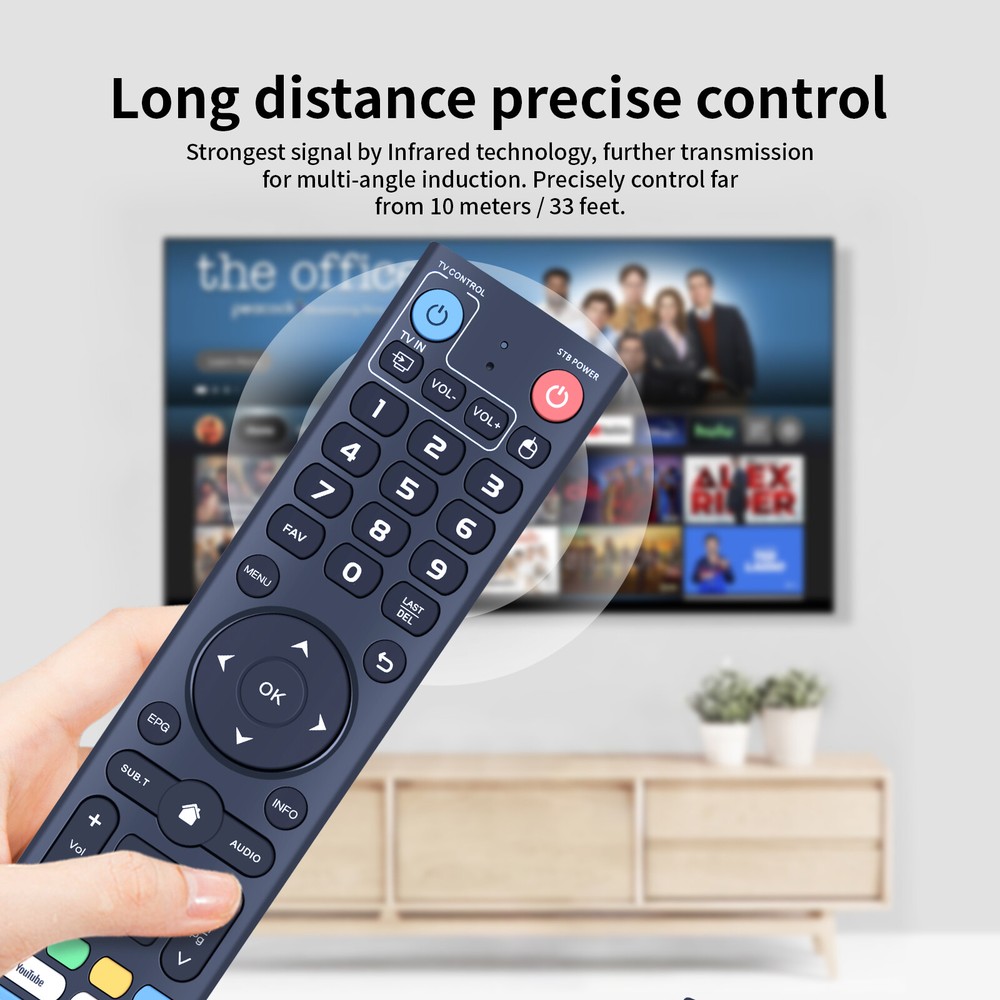 Remote Control Compatible with vSeeBox V3 Pro Android TV Box with Voice