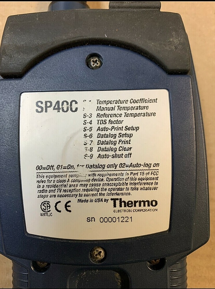 VWR SYMPHONY SP40C HANDHELD CONDUCTIVITY METER SN00001221