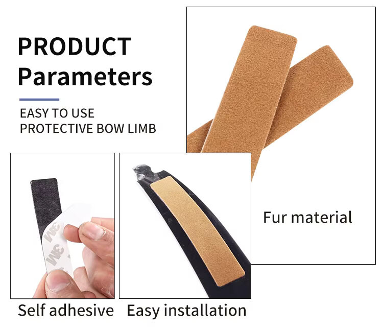 4pcs Archery Bowstring Stabilizer Silencer Leather Recurve Bow Limbs Dampener
