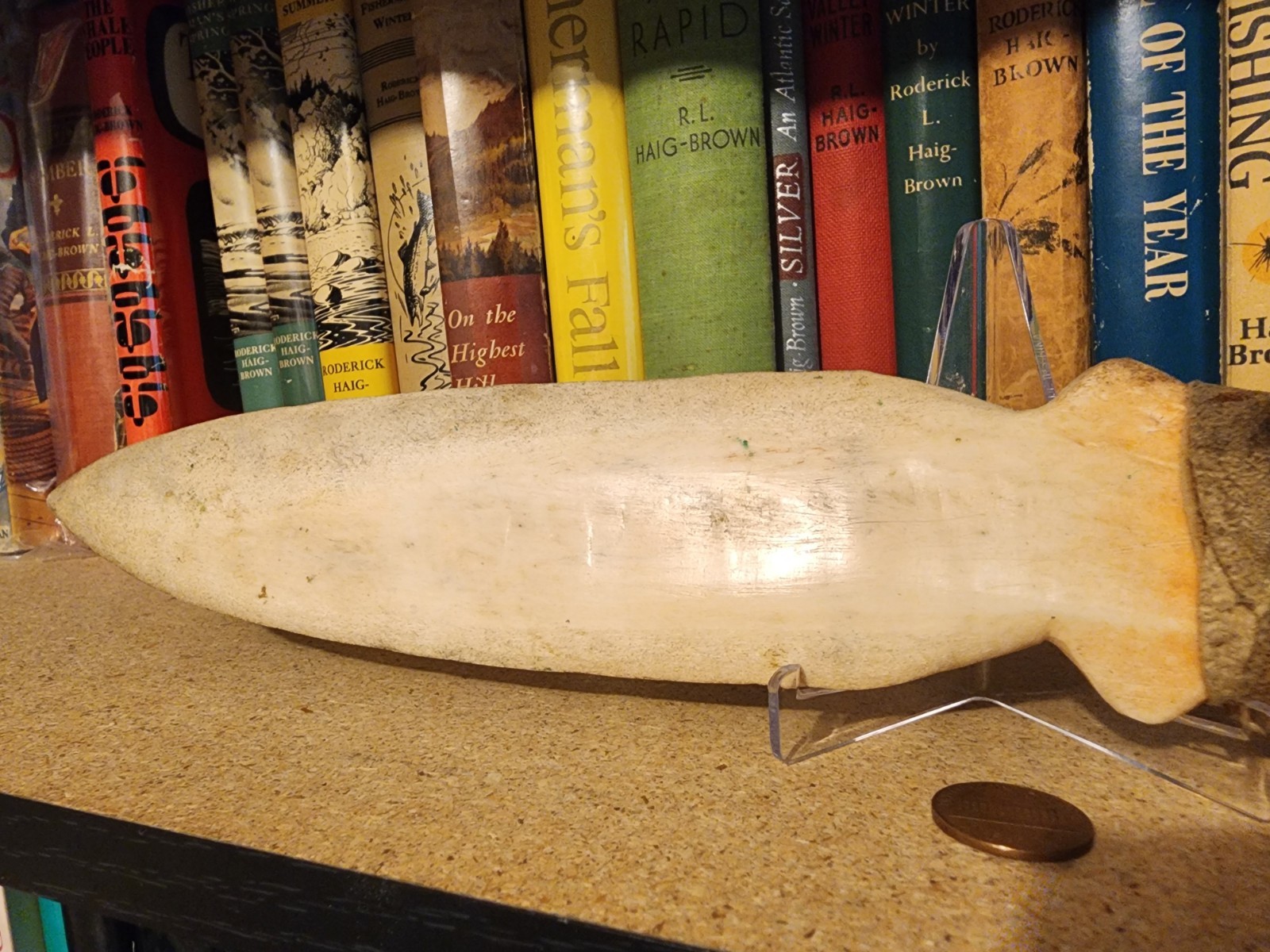 Early 20th Cent. Alaska Inuit Snow Cutting Knife Authentic Carved Blade