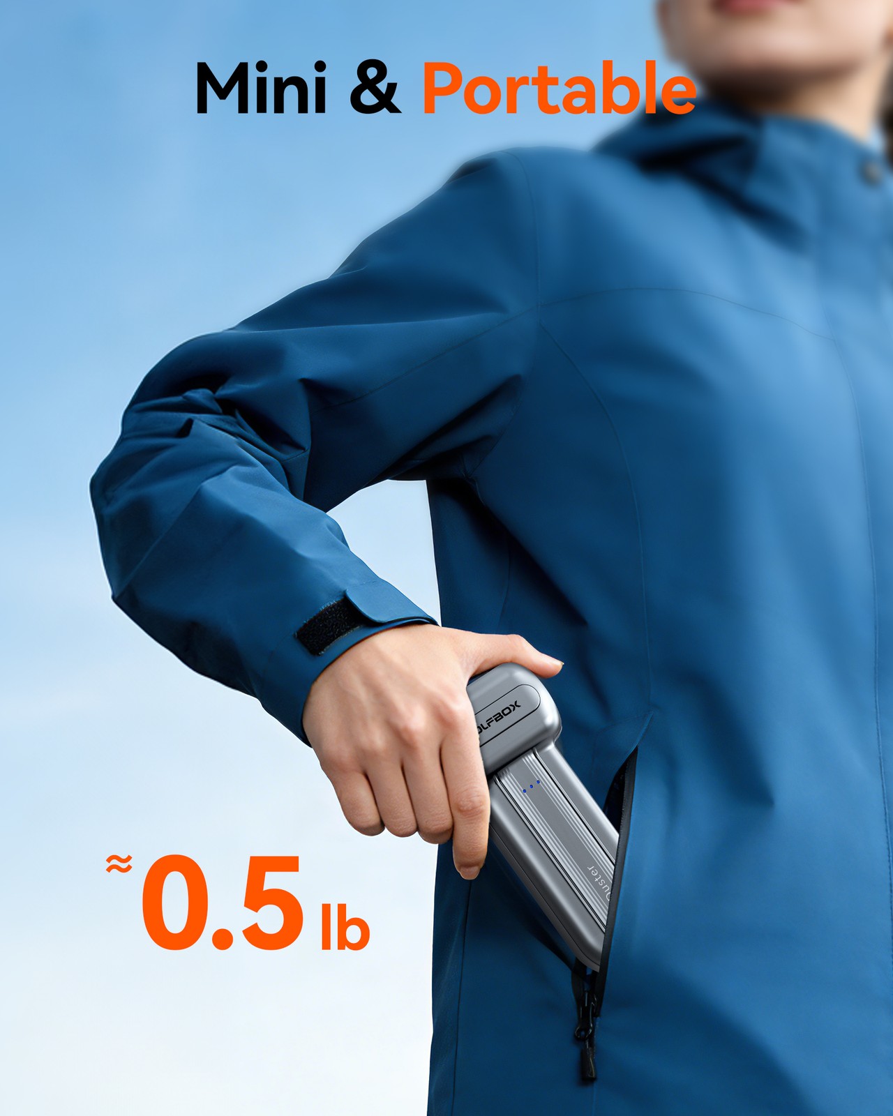 WOLFBOX DF60 110000RPM Cordless Air Duster 3-Speed with 5 Nozzles, Fast Charging