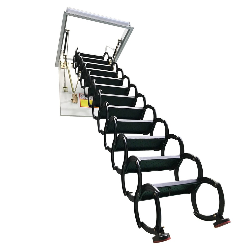 Pull Down Ceiling Ladder Stairs Hidden Telescopic Folding Attic Ladder 9.84 ft