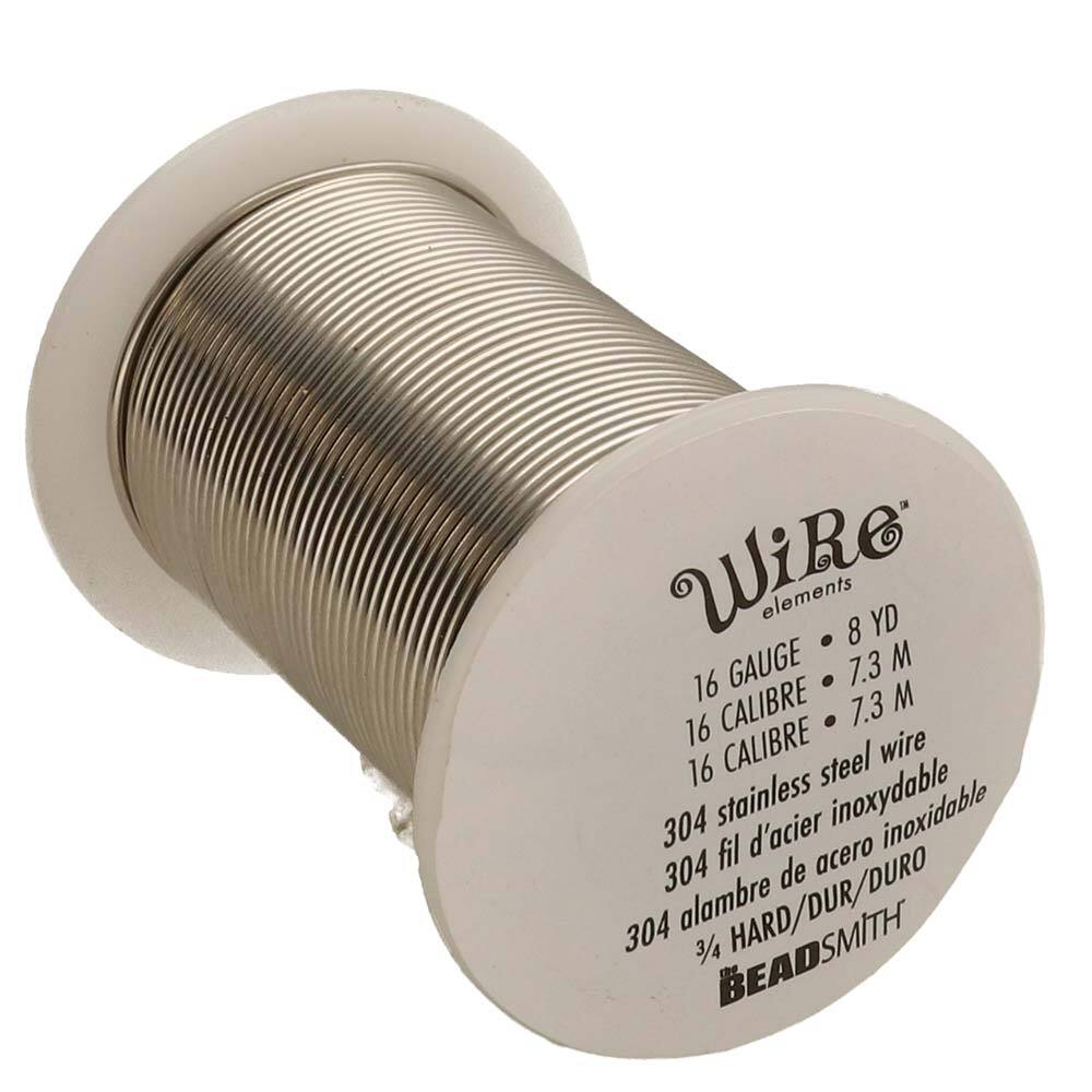 BeadSmith Stainless Steel 16 Gauge Craft Wire Elements - 8 Yard Spool