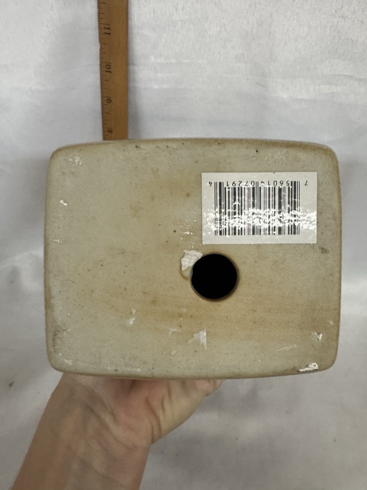 Tattooed Phrenology Head Bust Three Hands Corp Crackle Glazed