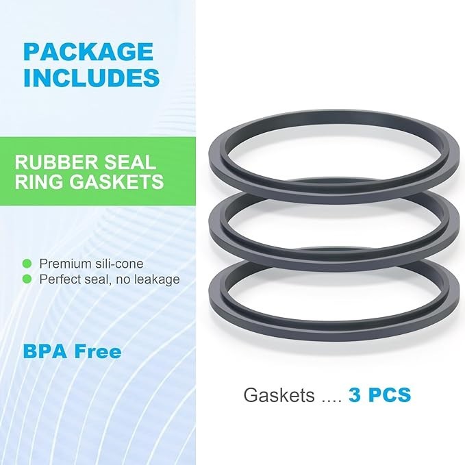 3 Pcs Blender Gasket Replacement Parts, Rubber Ring Seal Rings for Nutribullet