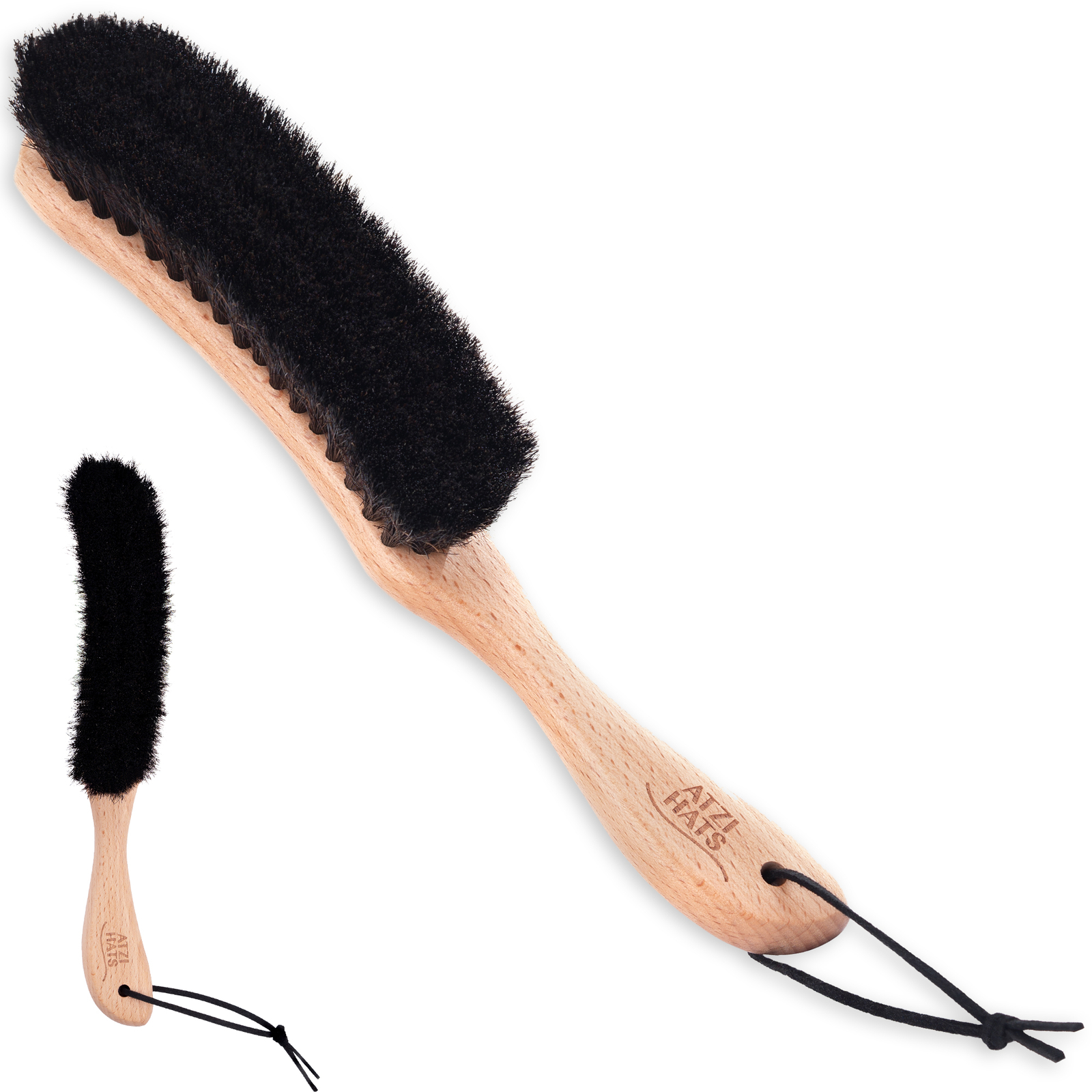 Deluxe Horsehair Hat & Lint Brush with Beechwood Handle