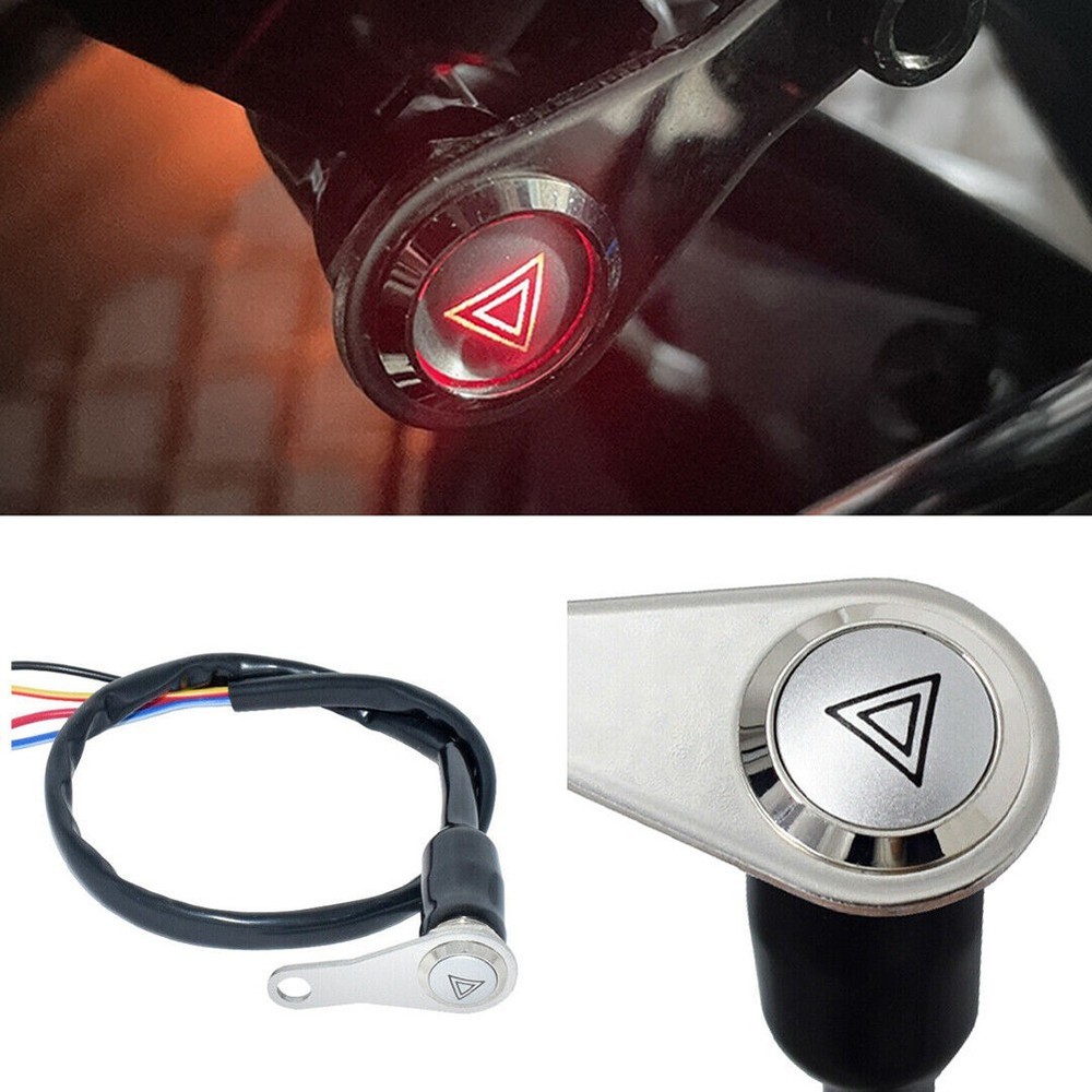 Red LED Motorcycle Switch ON+OFF Handlebar Mount Push Button 12V Work Light New