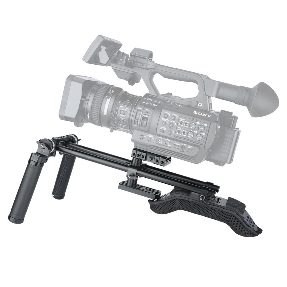 Niceyrig Shoulder Pad Kit 15mm Rod Support System with Arri Rosette Handle Grip