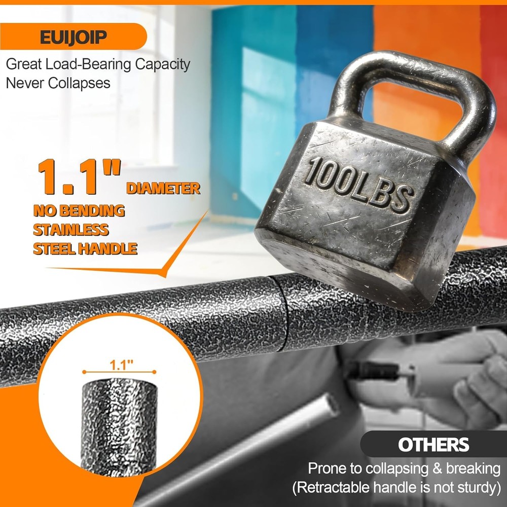 Paint Roller Brush Kit, 6 FT Paint Roller Extension Poles Multi-Function Paint R