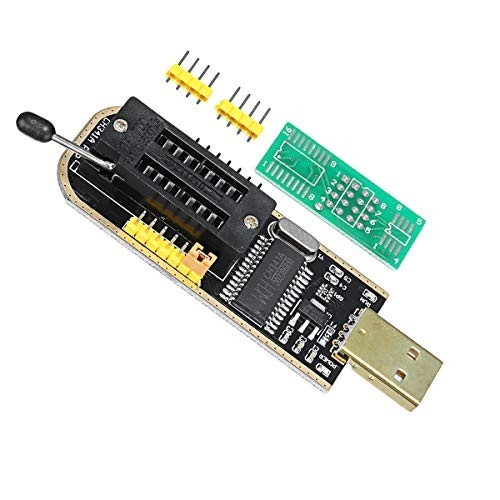USB EEPROM BIOS Programmer CH341A with SOIC8 Clip & Adapters for 24/25 Series Fl