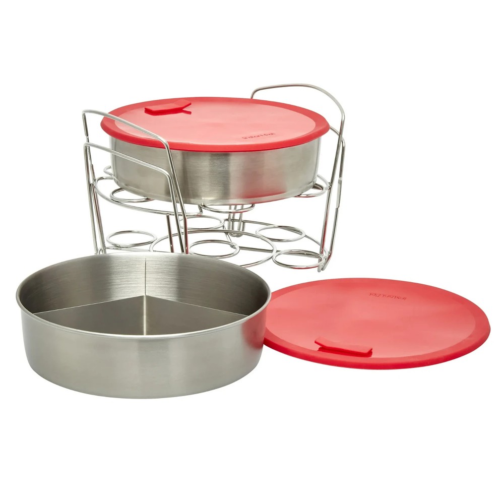 Instant Pot 8pc Cook/Bake Set: Pans, Racks, Lids, Divider, Removable Base