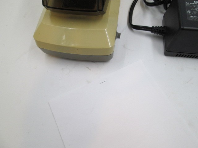MAX EH-50F Flat Clinch Electric Desktop Stapler With Adapter Works