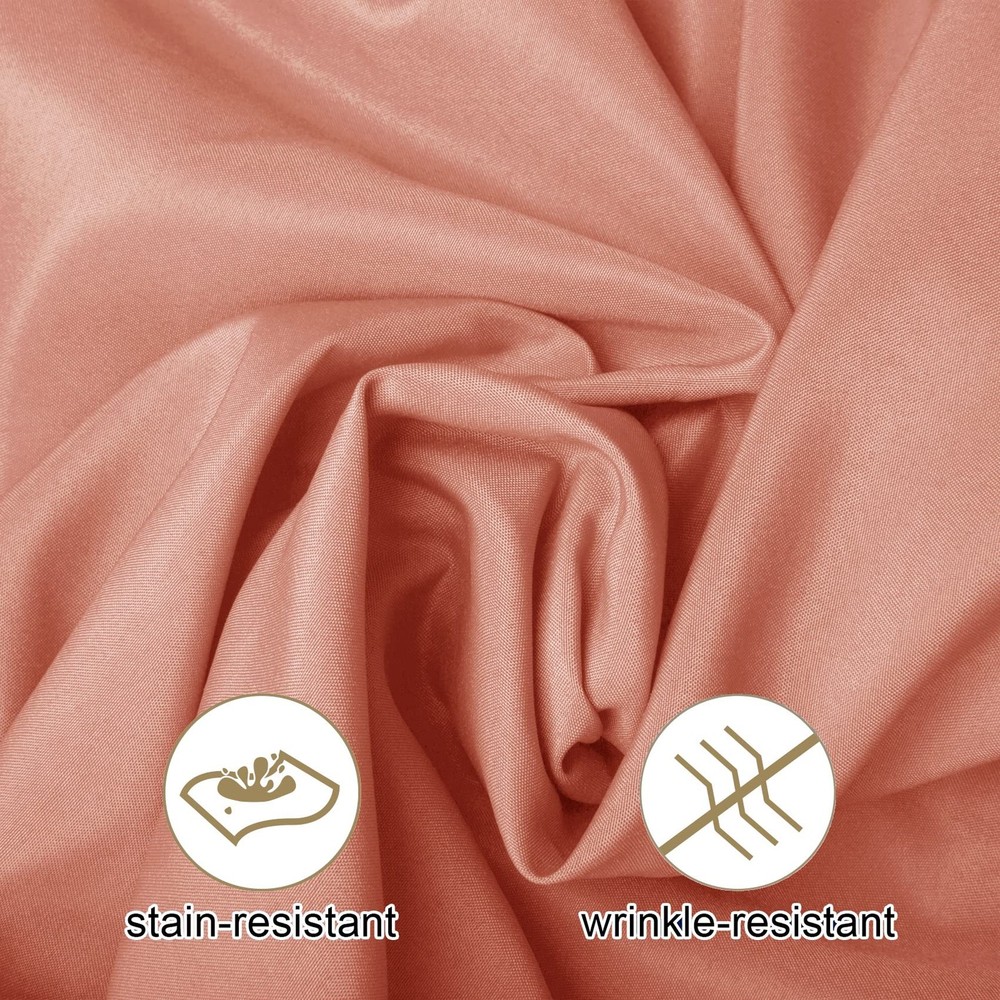 2 Pack 108 Dusty Pink Round Tablecloth, Washable Polyester, Wedding, Party