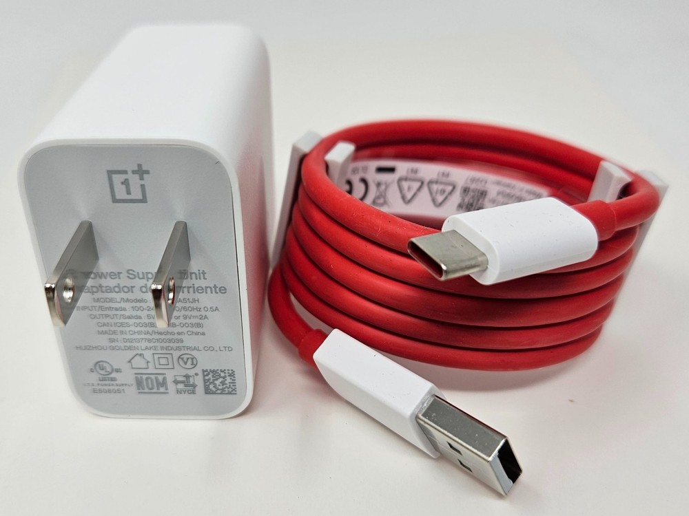 OnePlus Warp Fast Charging Power Adapter 18W, USB-C Cable for OnePlus 7 Pro 7T