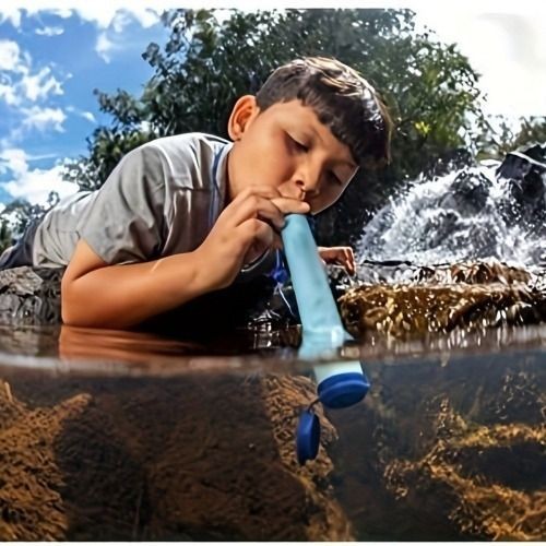 Portable Personal Water Filter Straw Pump 0.1 Micron