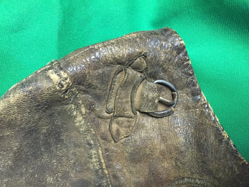 Vintage Leather Genuine Flyer Aviator Cap with Visor