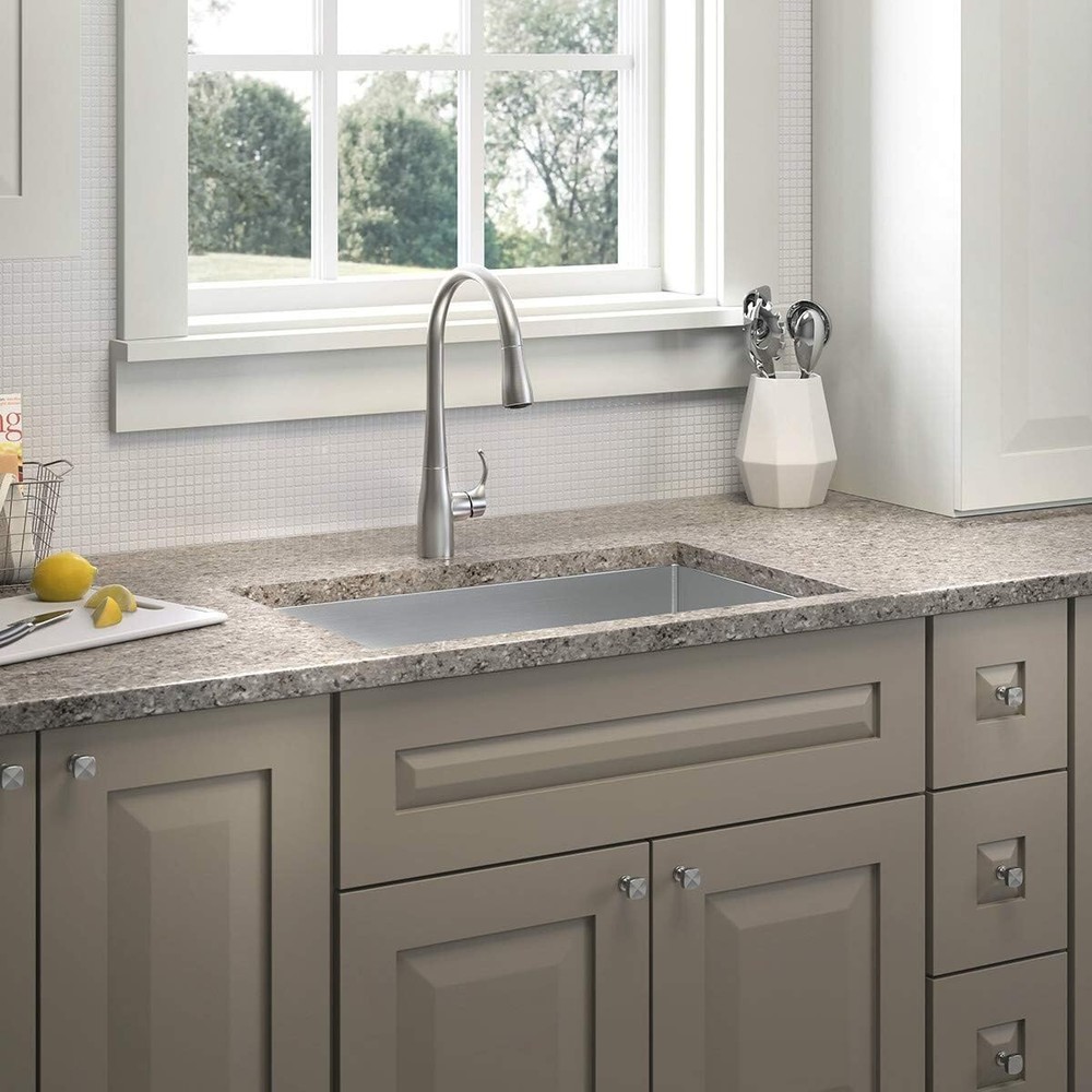 Kohler 596-VS Simplice Pull Down Kitchen Faucet 3-Spray Vibrant Stainless