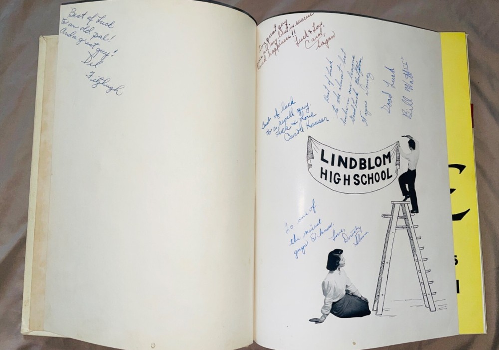 ORIGINAL 1955 Lindblom High School Yearbook: Eagle