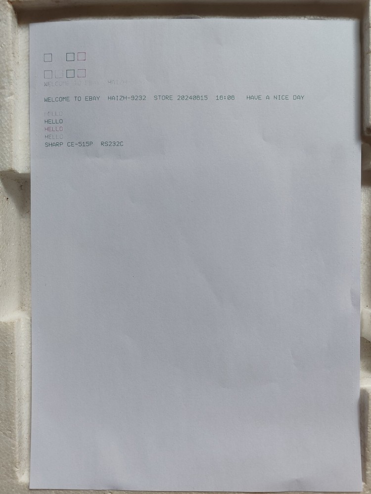 Vintage SHARP CE-515P plotter working with RS232C interafce and 4 refilled pens