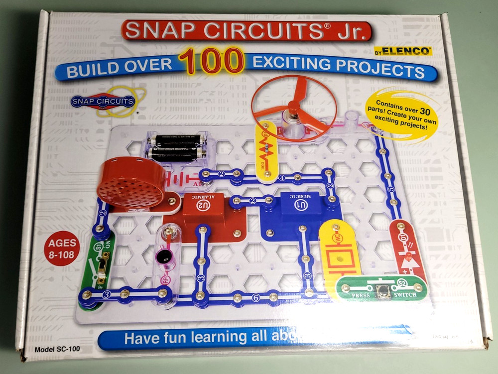 2x Sets Snap Circuits XP 2011 Microcomputer Kit SCXP-50 Elenco New + SC-100 Used