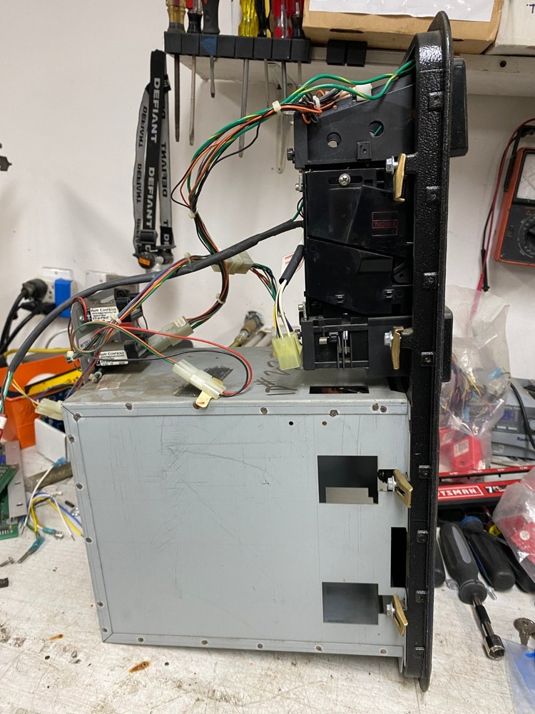 Over under coin door for arcade game