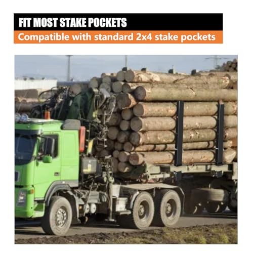 4Pack 30 inch Adjustable C Channel Pipe Stake for Flatbed Trailer 4-30inch