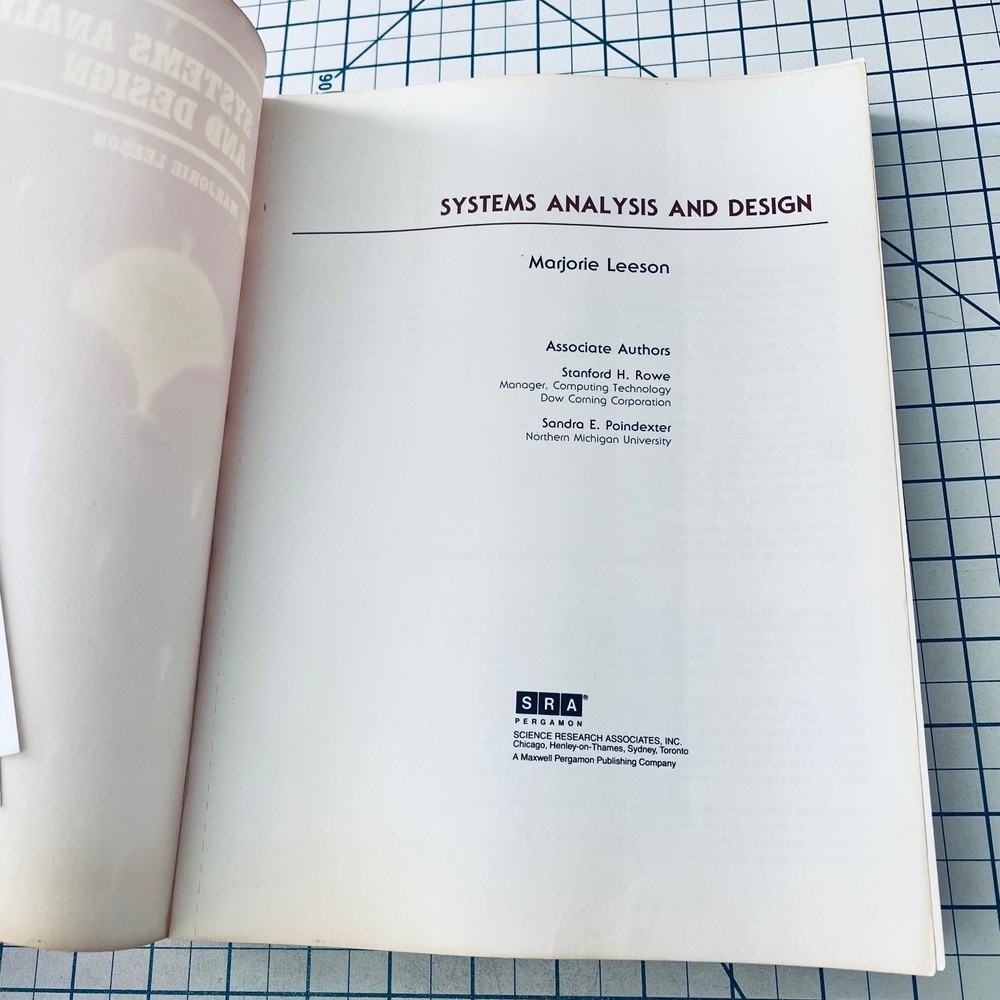 Systems Analysis and Design Manual Marjorie Leeson 1985 Vintage Computing