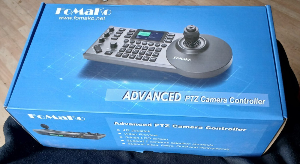 FoMaKo KC608 Pro NDI PTZ Camera Controller (Black) – PoE Powered