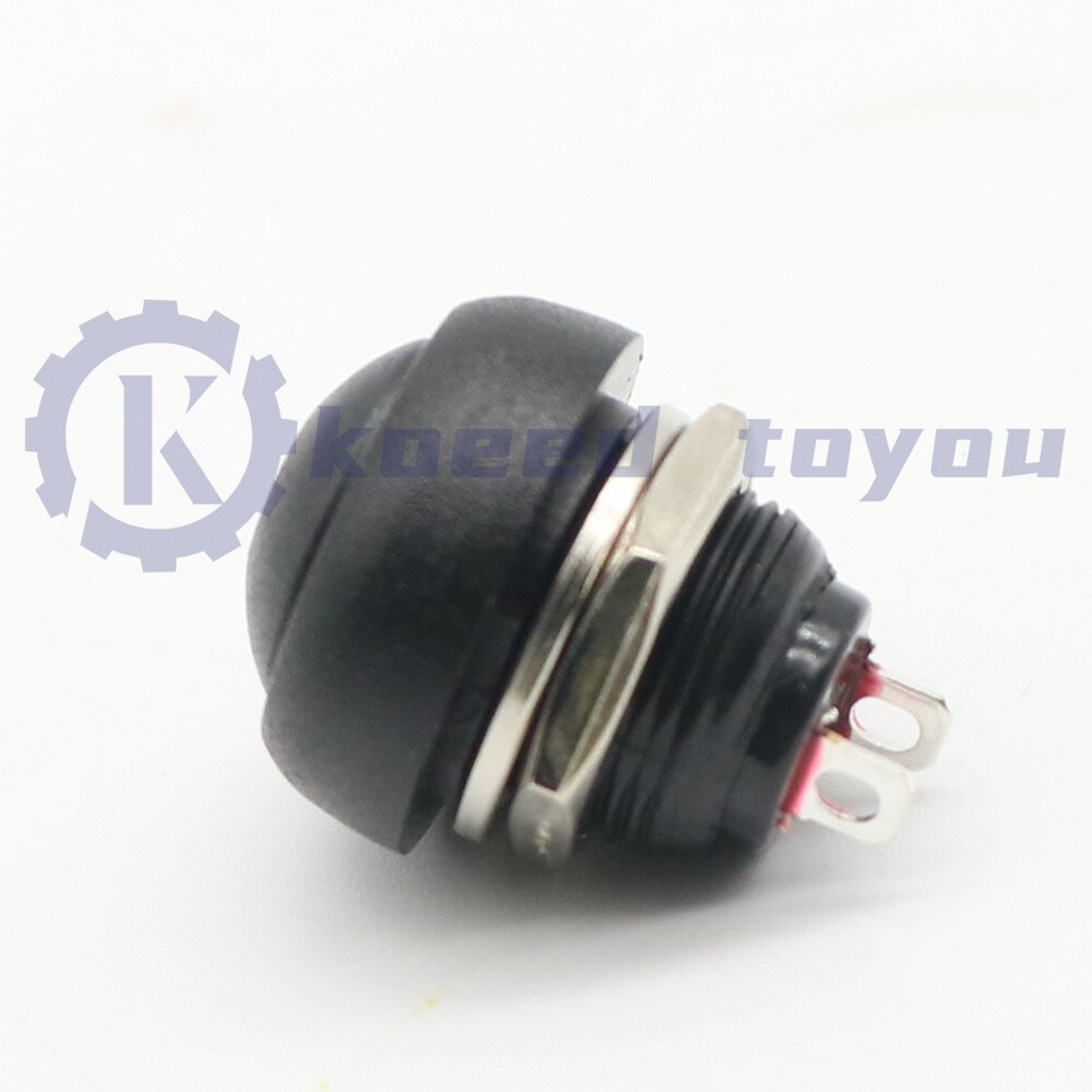 1Pcs Black 12mm Waterproof Momentary ON/OFF Push Button Mini Round Switch