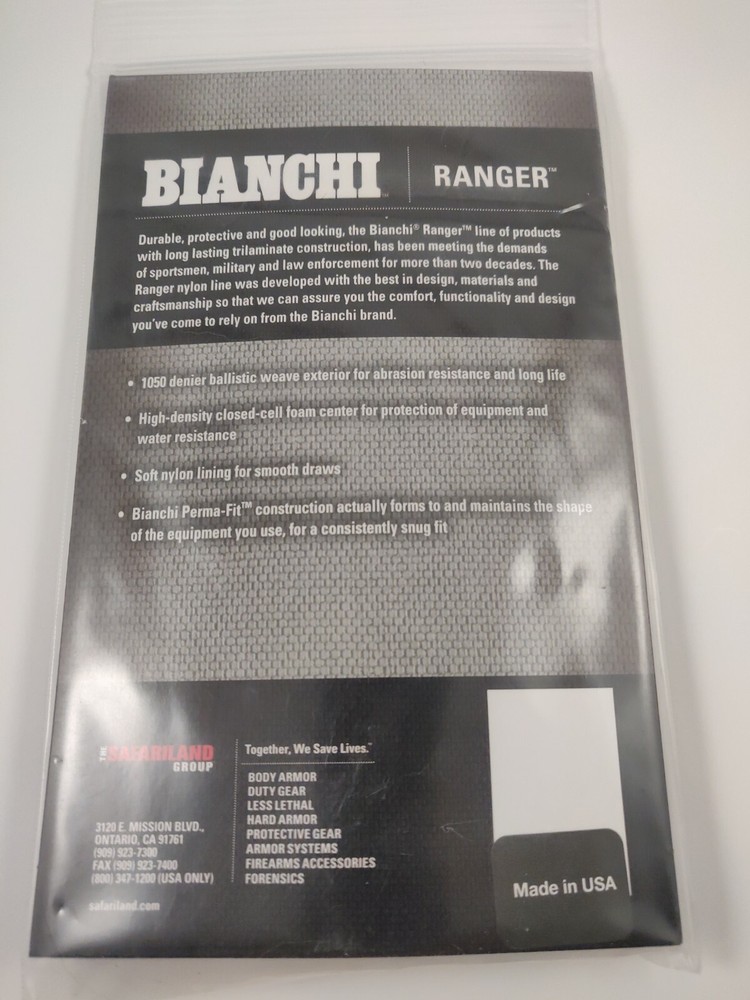 Flashlight Ring Bianchi Model 7409 Ranger Black Nylon Web.