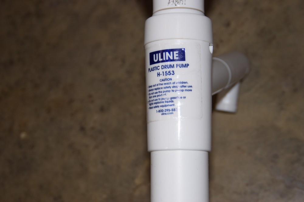 ULINE H-1553 Plastic Drum Pump With Barrel Nut