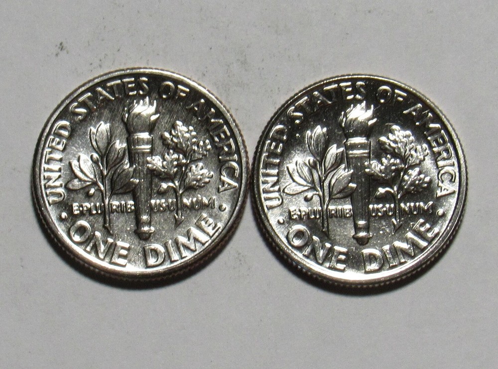 1987 P&D Roosevelt Dimes in BU condition