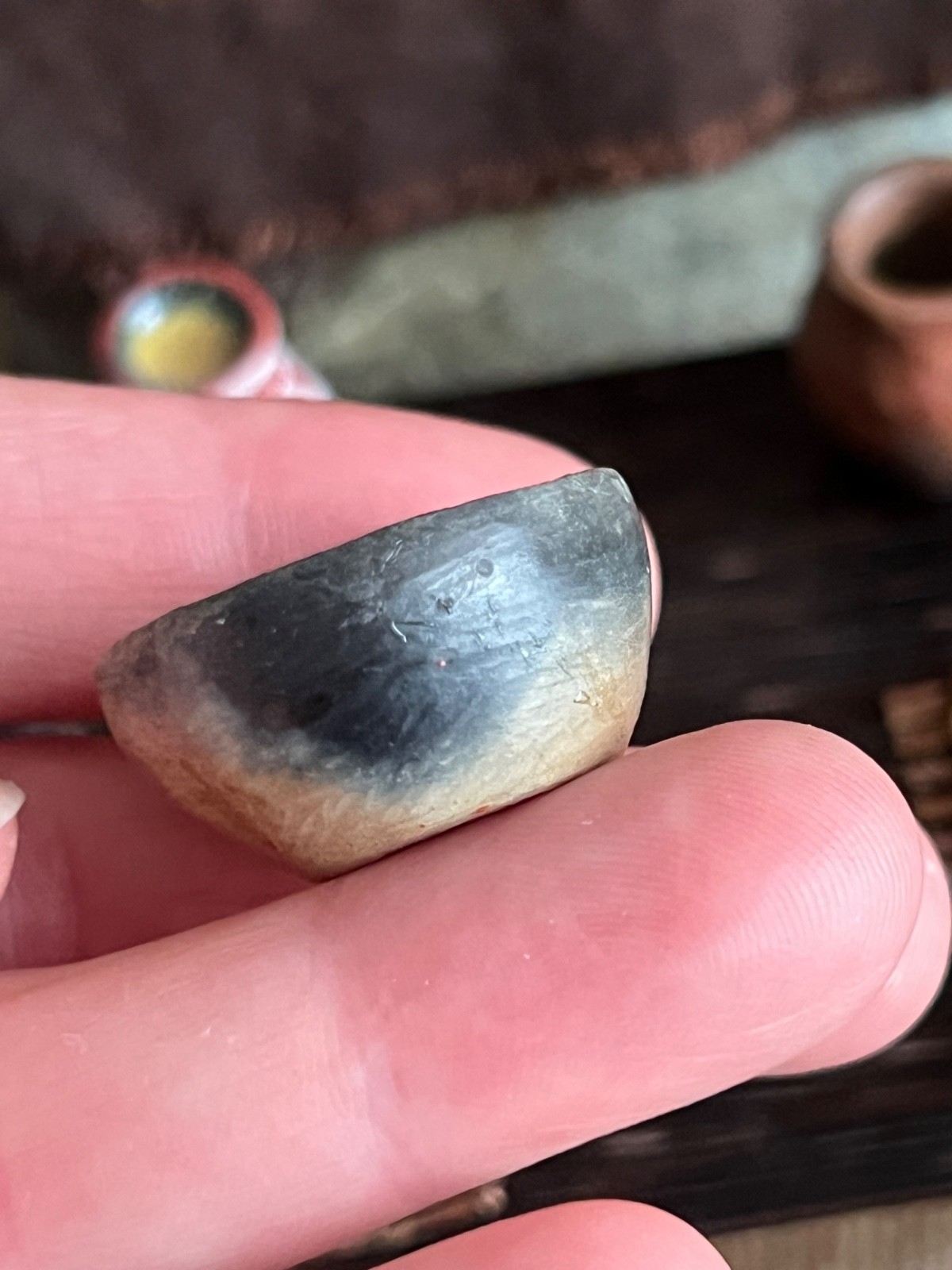 Tiny Awajun Pottery Bowl Handmade Earthenware Ceramic Frogs Eggs Cocoashi