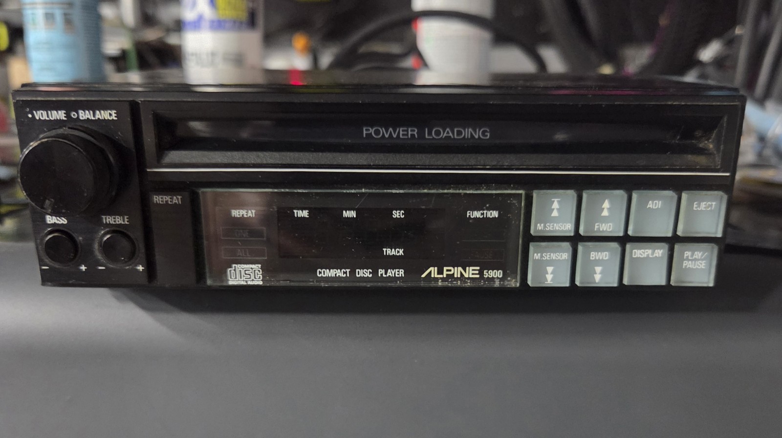 Alpine 5900 CD Radio  Untested, for parts