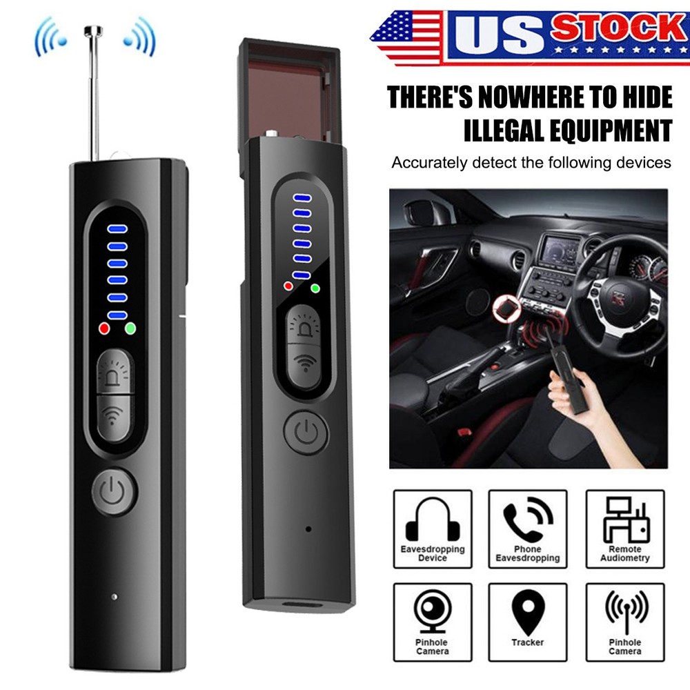 Anti-Spy Camera Wireless RF Detector GSM Bug GPS Tracker Finder Scanner Device @