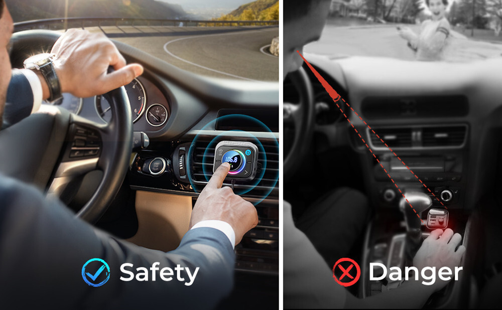 Bluetooth FM Transmitter Car Radio Player MP3 Adapter Modulator Kit 2USB Charger