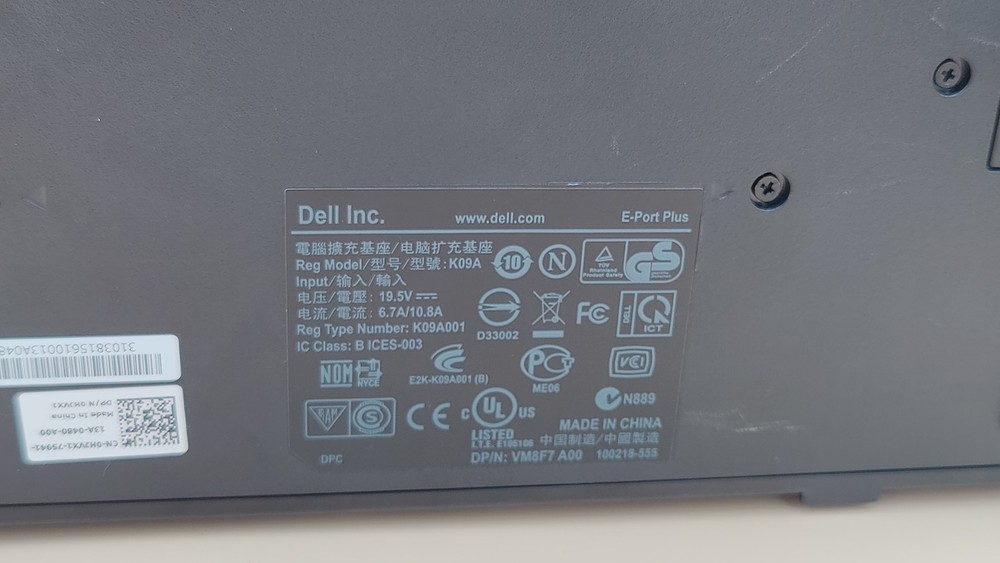 Dell E-Port Plus K09A Docking Station for Laptops