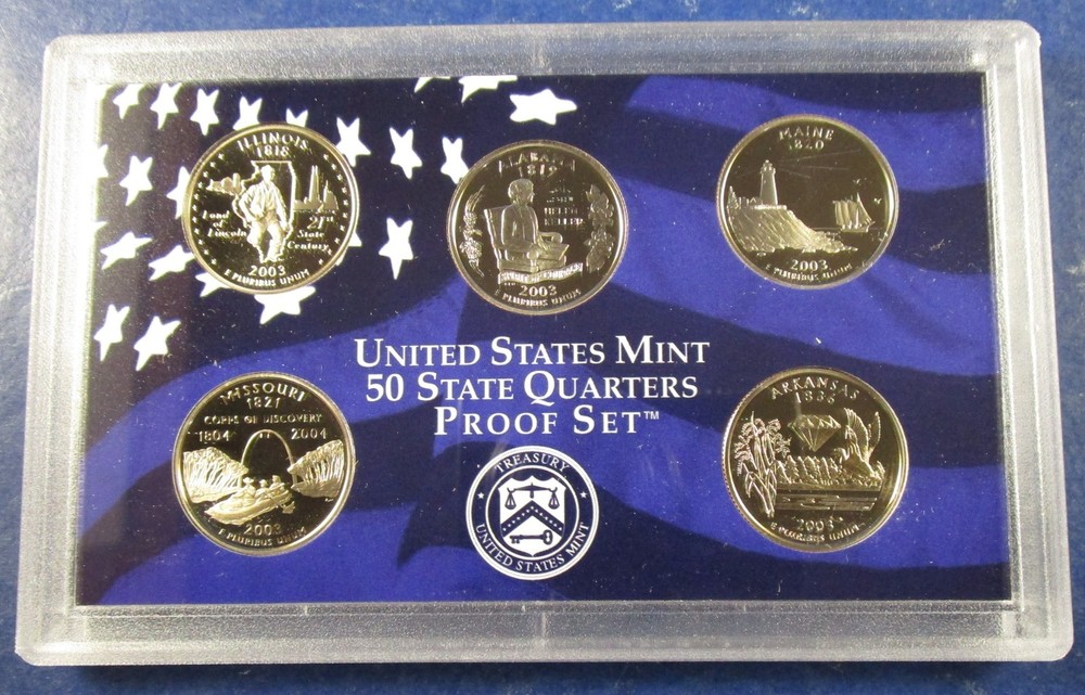 2003 Clad Proof Set w/ OGP - 10 Coins - (05)