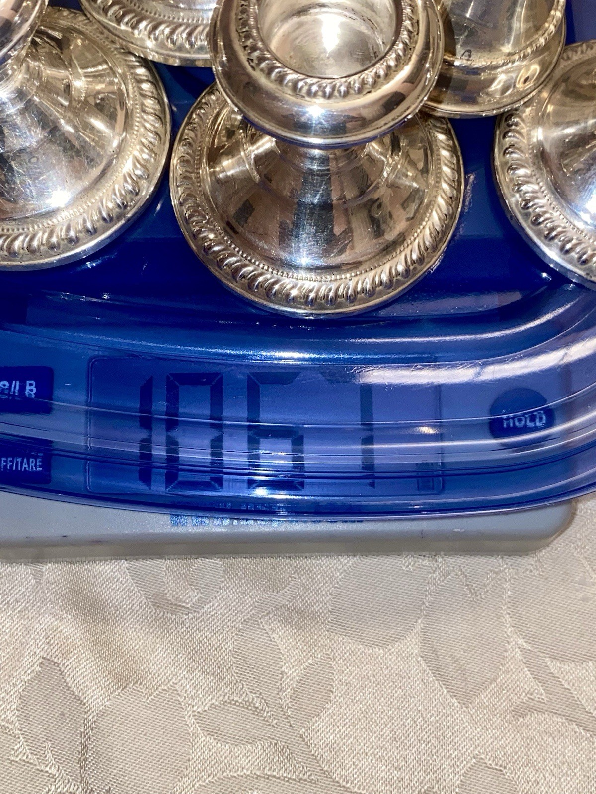 Sterling Silver Candle Holders & Salt & Pepper Shakers 1061 Grams