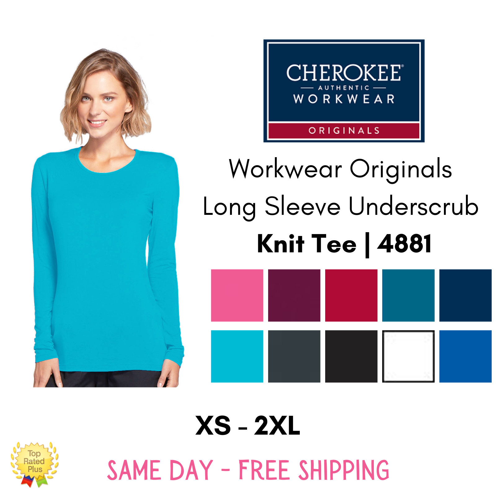 Cherokee Workwear Originals Long Sleeve Underscrub Knit Tee | 4881